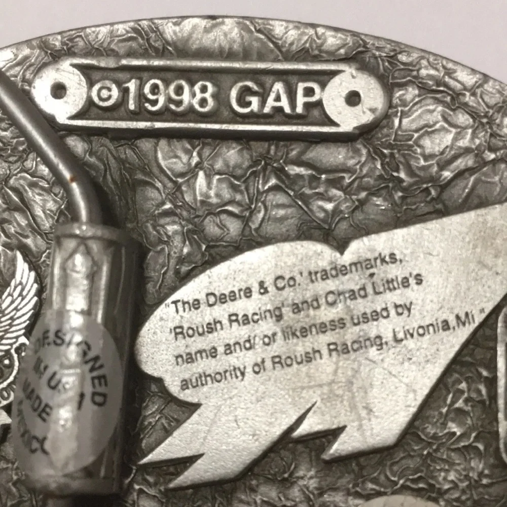 1998 The Great American Buckle Co. Pewter Chad Little NASCAR 97 Buckle